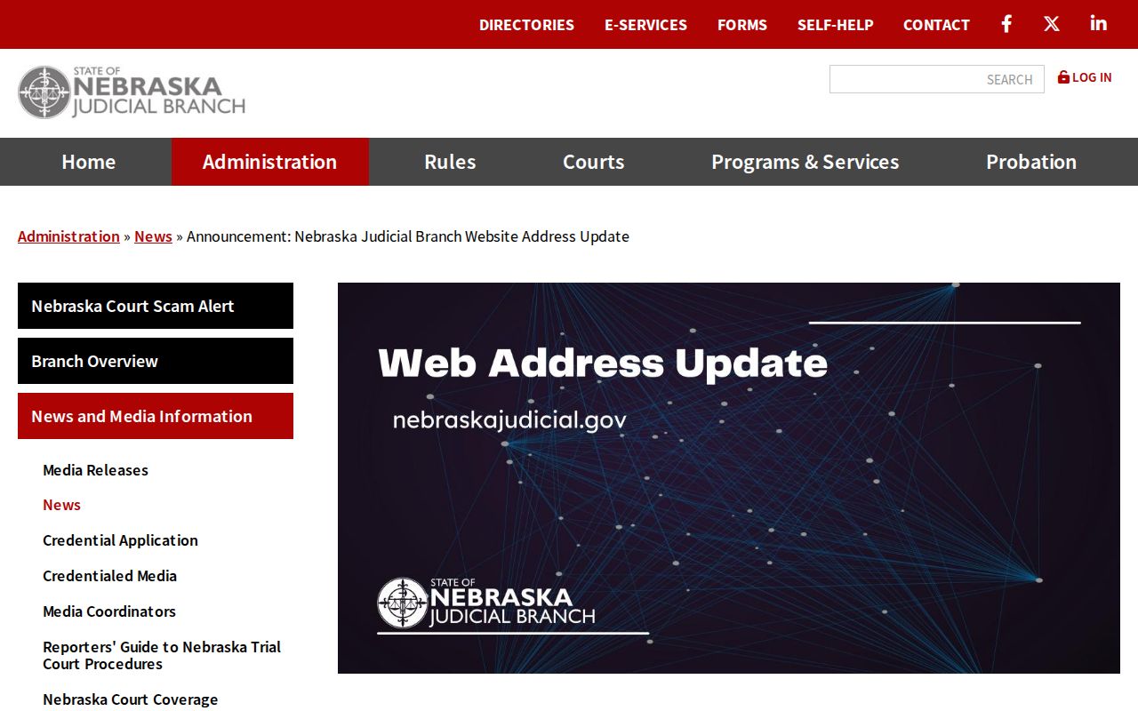 Bartley court docket Nebraska Judicial Branch website update source