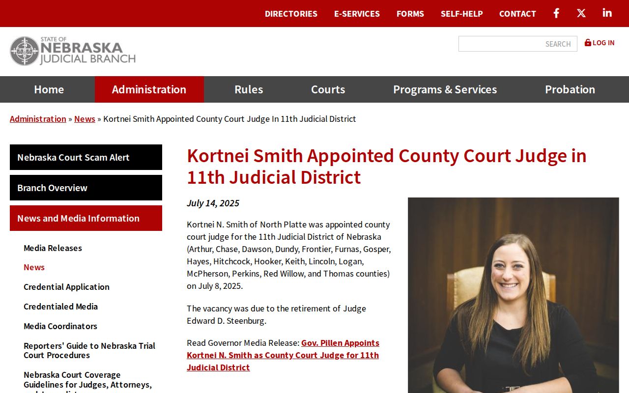 Bartley court docket County Court appointment history source