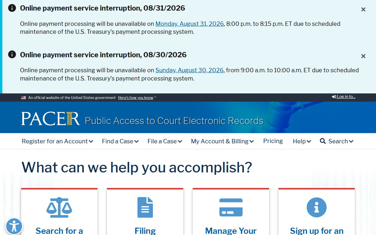 Danbury court docket PACER federal court records source