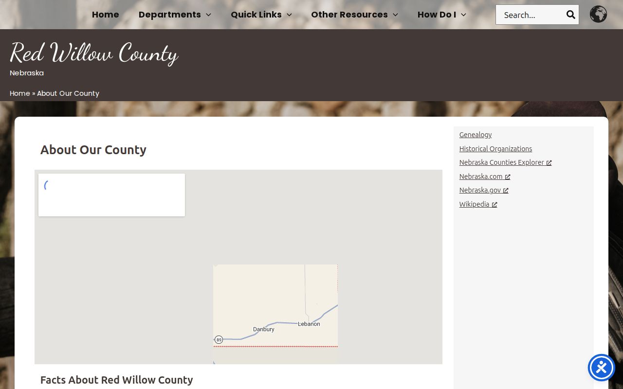 Red Willow County official history and county profile