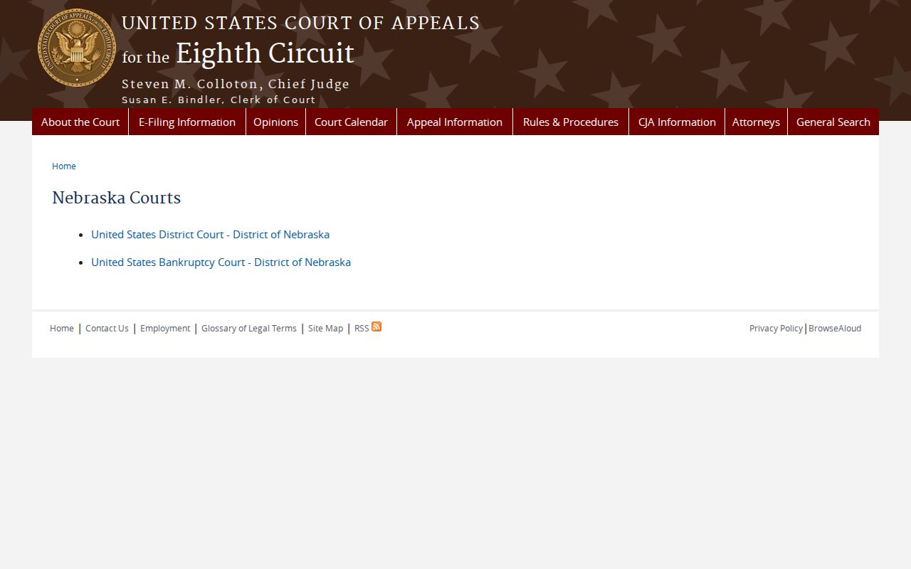 Lebanon court docket Eighth Circuit Nebraska courts source